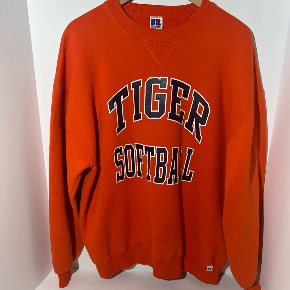 Vintage Russell auburn softball crewneck sweater, XL spell out